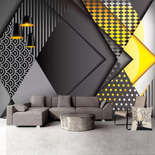 Photo Wallpaper Modern 3D Polygon Geometric Murals Living Room Bedroom Creative Wall Papers Self-Adhesive Waterproof 3D Stickers 2024 - buy cheap