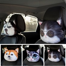 Cartoon Car Pillow Auto Headrest Seat Neck Pillow 3D Animal Car Styling Neck Rest Cushion Head Neck Support Pad Car Accessories 2024 - buy cheap