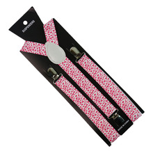 HUOBAO 1inch Wide Red Love Hearts Printing Suspender 3 Clip Y-Back Clip-on  Elastic Braces Suspenders For Men Women Suspenders 2024 - buy cheap