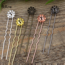 BoYuTe-palillo de pelo con flor para mujer, joyería de cabello de Metal chapado en 6 colores, 20 piezas, venta al por mayor 2024 - compra barato