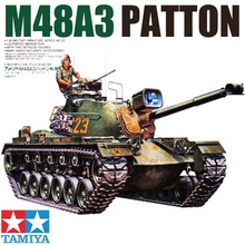 Tanque militar Tamiya a escala 1:35, modelo de EE. UU. M48A3 Patton, Kit de construcción, tanque, Hobby, DIY, 35120 2024 - compra barato