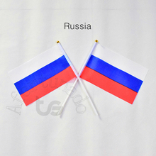 Bandeira da rússia, emblema russo de 14x21cm, 10 peças, para atender, desair, festas, pendurar, decoração 2024 - compre barato