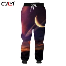 Новое поступление, цветные мужские брюки CJLM с принтом Луны и звездного неба 2024 - купить недорого