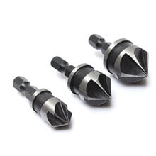 3pcs 5 Flute Countersink Drill Bit HSS 82 Degree Point Angle Chamfer Chamfering Cutter 1/4" Round Shank For Power Tool 2024 - buy cheap