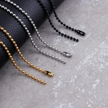 Stainless Steel Beads Chains Necklaces 3mm Gold/Black Jewelry Women Gift To Girlfriend 2024 - buy cheap