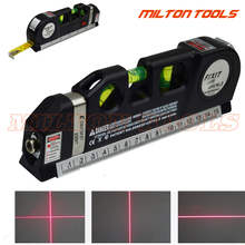 4 in 1 Infrared Laser Level Cross Line Laser Multipurpose Level Laser Horizon Vertical spirit level tool with 2.5m measure tape 2024 - buy cheap