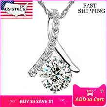 US STOCK Uloveido Gift Decoration for Women Rhinestone Necklaces Pendants Women's Collar Jewelry Pendant Ange Collier Chain N318 2024 - buy cheap