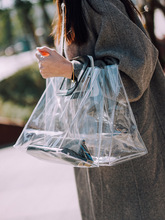 Bolsas de regalo de Navidad con asas, Cajas de Regalo de recuerdo, bolsa de compras de plástico, embalaje de pvc, bolsas de plástico para fiestas y bodas, 1 ud. 2024 - compra barato