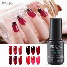 Inagla Nail Art Polish 8ml Wine Red Varnish Soak Off Nail Gel Lacquer UV LED Gel Nail Polish UV Semi Permanent Hybrid Varnish 2024 - buy cheap