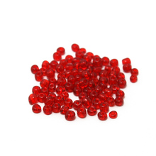 Miçangas de vidro transparente vermelho 4mm, espaçador de semente para fazer joias 2024 - compre barato
