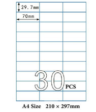 50 Sheets A4 Sticker 70X29.7 mm 30pcs In One A4 Sheet A4 Self adhesive Sticker Printing Address Label For Inkjet Laser Printer 2024 - купить недорого