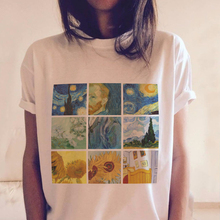 Women's Fashion Tees Tops Vincent Willem Van Gogh Post-Impressionism Printed Clothes Plus Size Shirts Harajuku Summer T-shirt 2024 - buy cheap