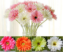 10pcs/lot Artificial Flowers Silk Flowers Artificial Gerberas Flowers For Home Decoration Wedding Bouquets (no Vase) 2024 - buy cheap