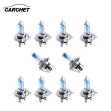 CARCHET 10X Car H4 Headlight Light Bulb Headlamp 100W 5000K Super White Headlight Globes Light Lamp Bulb Blue free shipping 2024 - buy cheap