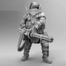 1/24 Advance Guard Heavy Gunner, figura de modelo de resina GK, tema mecánico, kit sin montar y sin pintar 2024 - compra barato