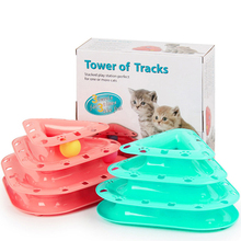 Gato giradiscos juguete de gato plataforma con pelota giratoria de tres capas divertido palo para gato gatitos y mascotas de juguete 2024 - compra barato