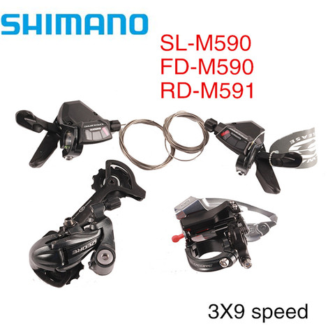 Buy Shimano Deore M590 Derailleurs SL-M590 FD-M590 RD-M591 3x9s 27 Speed 3pcs Shifter Levers Front Rear Derailleur the online store Yiwu Donglue Bicycle Parts Factory at a price of 66.9