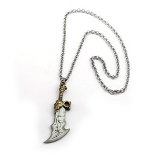 Game God Of War Necklace Sword Blades of Chaos OLYMPUS KRATOS Necklaces Jewelry Classic Weapons Pendant for Men 2024 - buy cheap