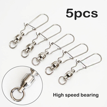 Fishing Connector Pin High Speed Rotation Bearing Rolling Swivel 0/1/2/3/4/5/6/7/8/9/10 Stainless Steel with Snap 2024 - buy cheap
