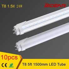 CE led tube 1500mm 24Watt, 130pcs SMD2835 T8 tube light 5ft 2024 - buy cheap