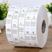 3000pcs/roll High Quality Printed Clothing Washing Labels Synthetic Fibre White Size Tags Kids/Babys Care Size Labels 2024 - buy cheap