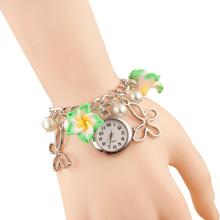 Superior Exquisite Women Charms Faux Pearl Pendant Bracelet Quartz Wrist Bangle Wrist Watch Sep7 2024 - buy cheap
