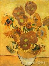 artwork by Vincent Van Gogh Still Life  Vase with Fifteen Sunflowers Oil painting canvas reproduction High quality Hand painted 2024 - buy cheap