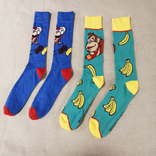Calcetines de algodón con estampado de Super Mario para hombre y mujer, calcetín de media caña, estilo clásico, divertido, a la moda 2024 - compra barato