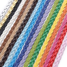Ckysee 10Meter/lot Multicolor Flat Round Leather Cord 5mm Rope Thread String Cord For Bracelet Necklace Diy Jewelry Making F616 2024 - buy cheap