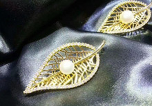 Broches de perlas de agua dulce de 10-11mm, joyería noble, de plata 925 2024 - compra barato