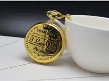 Золотые карманные часы с персонализированным рисунком в стиле стимпанк, ретро, винтажные кварцевые, с римскими цифрами, карманные часы «моему сыну», часы для мальчиков, подарок 2024 - купить недорого