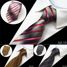 Ricnais New Design 100% Silk Men Tie 8cm Striped Classic Business Neck Tie For Men Suit For Wedding Party Necktie Factory Sale 2024 - buy cheap