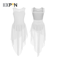 IIXPIN/балетное платье для девочек, Одежда для танцев для девочек, без рукавов, с открытой спинкой, с высоким и низким краем, платье для балета, гимнастический купальник 2024 - купить недорого