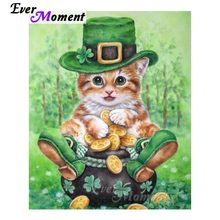 Ever moment pintura de diamante gato animal mosaico de gato bordado de diamante 5d diy quadrado completo decoração de casa presente artesanal asf1253 2024 - compre barato