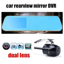 1080P Full HD Car DVR Blue Review Mirror Digital Video Recorder Auto Registrator Camcorder  with dual lens  rear camera 2024 - buy cheap