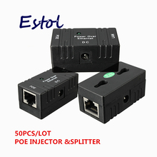 Inyector POE de alimentación sobre Ethernet para cámara IP, conector RJ45, fuente de alimentación AP CCTV para teléfono, venta al por mayor, 50 unids/lote 2024 - compra barato