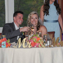 Letrero de boda de pvc dorado brillante, decoración de mesa de boda, de pie, Mr and Mrs para mesa superior 2024 - compra barato