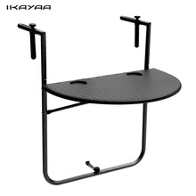 iKayaa Folding Balcony Deck Table Adjustable Hanging Patio Railing Dining Table Garden Patio Furniture FR Stock 2024 - buy cheap