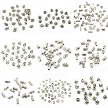 100pcs Metal Vintage Silver Color Tube Bead Alloy Spacer Loose Beads for Bracelet Jewelry Making 6-10mm DIY DROP SHIPPER 2024 - buy cheap