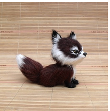 new cute simulation fox toy polyethylene & furs dark brown fox doll about 13x7x11cm 2255 2024 - buy cheap