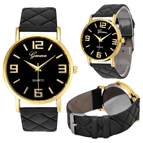 Женские модные часы 2018, женские часы Geneva с искусственным кожаным ремешком, аналоговые кварцевые наручные часы Bayan Kol Saati Quartz 2022 - купить недорого