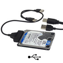 USB 2.0 To SATA 22 Pin 7+15 Pin  Adapter Cable for 2.5" inch Hard Disk Drive HD 2024 - buy cheap