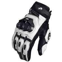 Motorcycle Gloves black Racing Genuine Leather Motorbike white Road Racing Team Glove men summer winter 2024 - buy cheap