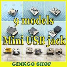 9Models,180pcs Miini USB 5P,5-pin Micro USB Jack,5Pins 8Pin 10pin Mini USB Connector Tail Charging socket MP3 MP4 HDD 2024 - buy cheap