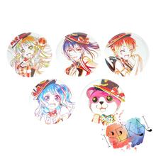 BanG Dream! Anime Game Badge Hello Happy World! Tsurumaki Kokoro Seta Kaoru Misaki Kanon Hagumi Badge Brooch Pins 2024 - buy cheap