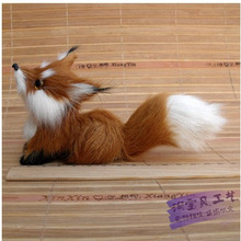 new simulation yellow fox toy plastic&fur look up fox doll gift 15x6x7cm 2024 - buy cheap