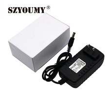 Szyoumy fonte de alimentação 12v para câmera de cctv, fita led eu/us/uk/au, adaptador de porcelana para dc12v a 2a 3a 4 opção, transformador de plugue
