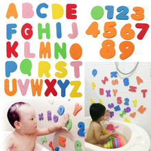 Quebra-cabeças de letras alfanuméricas 36 drive, brinquedos para banho de bebês, brinquedos educativos macios para água, banheiro 2024 - compre barato