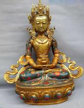 27" Bronze gild Cloisonne sculpture China carved buddhism Amitayus Buddha Statue 2024 - buy cheap