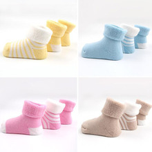 Новые детские носки для малышей, осенне-зимние хлопковые толстые теплые носки для малышей 2024 - купить недорого